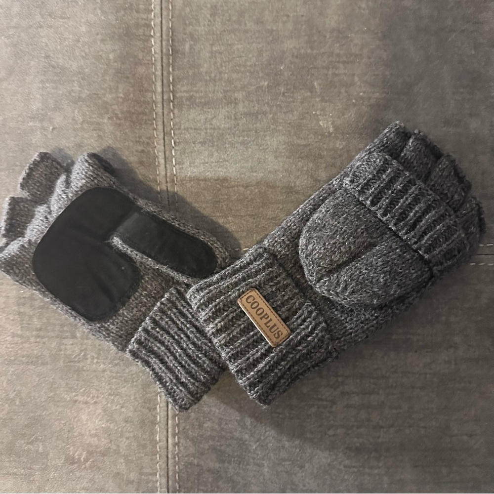 Charcoal Convertible Gloves